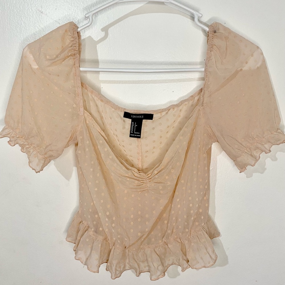 Blush Butterfly Babydoll Top